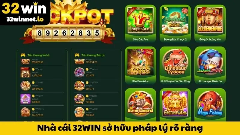 Nhà cái 32WIN sở hữu pháp lý rõ ràng, minh bạch