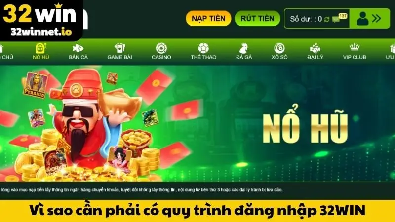 Đăng Nhập Vì sao cần phải có quy trình đăng nhập 32WIN